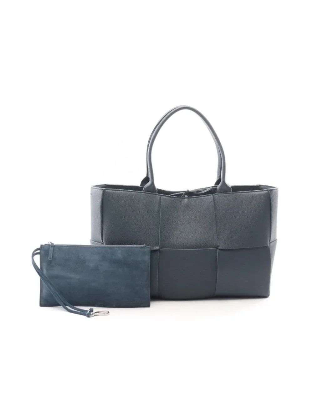 Bottega Veneta Tote Bag Arco Maxi Intrecciato Navy Leather